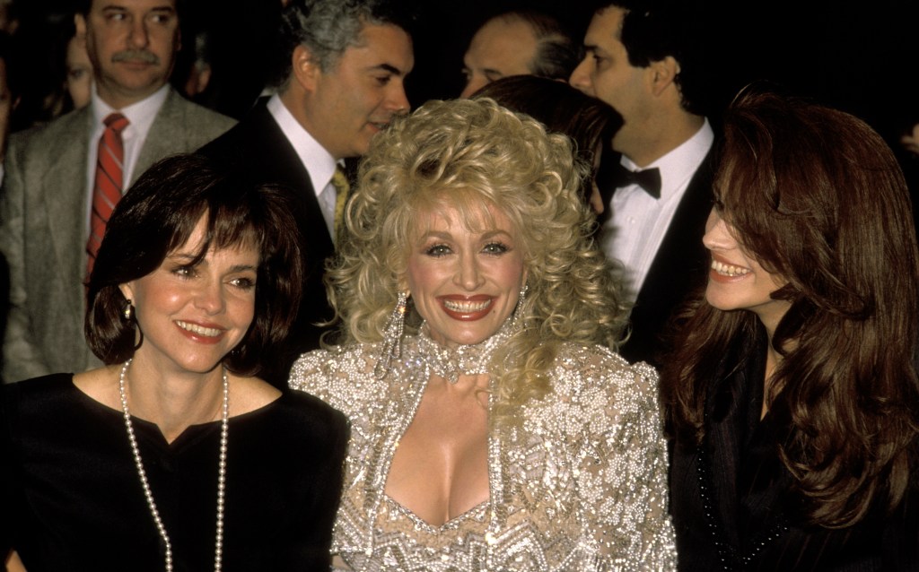 Sally Field, Dolly Parton, and Julia Roberts during "Steel Magnolias" New York City Premiere at Ziegfeld Theater in New York City, New York, United States. 