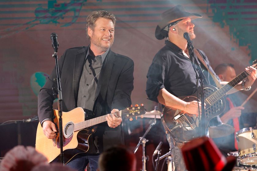 NASHVILLE, TENNESSEE - DECEMBER 31: In this image released on December 31, Blake Shelton performs during the New Year's Eve Live Nashville's Big Bash at Ole Red in Nashville, Tennessee.
