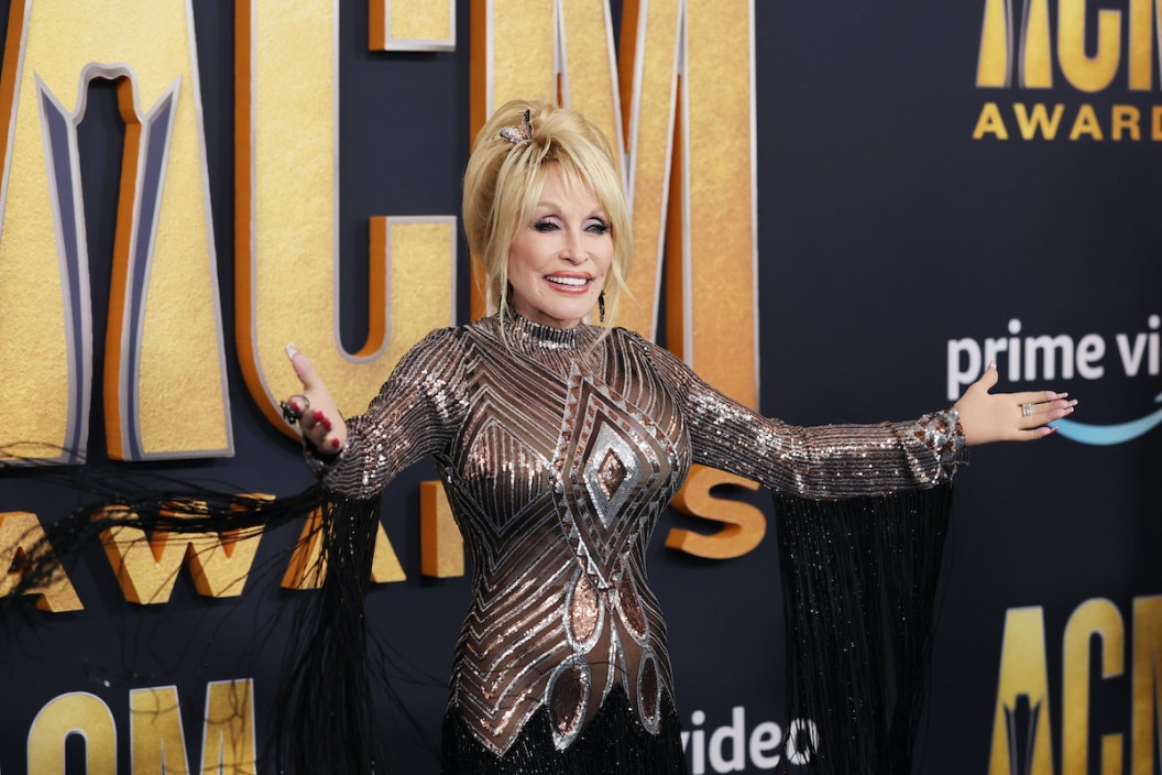 LAS VEGAS, NEVADA - MARCH 07: Dolly Parton attends the 57th Academy of Country Music Awards at Allegiant Stadium on March 07, 2022 in Las Vegas, Nevada.