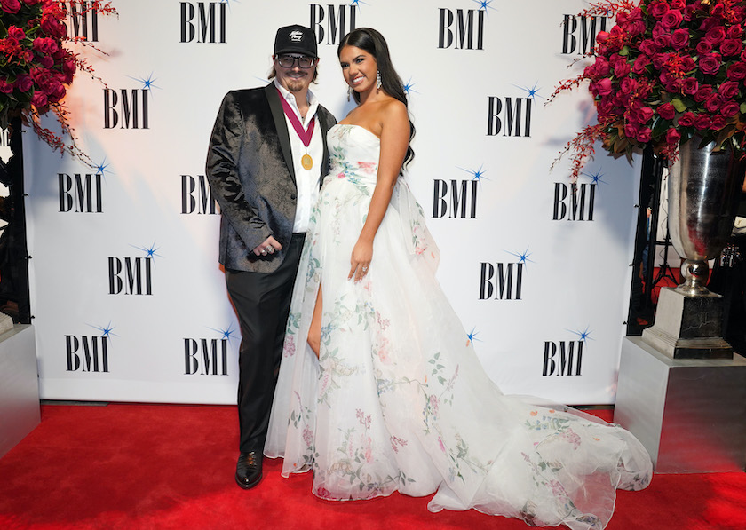NASHVILLE, TENNESSEE - NOVEMBER 08: Hardy and Caleigh Ryan attend the 2022 BMI Country Awards at BMI on November 08, 2022 in Nashville, Tennessee. 