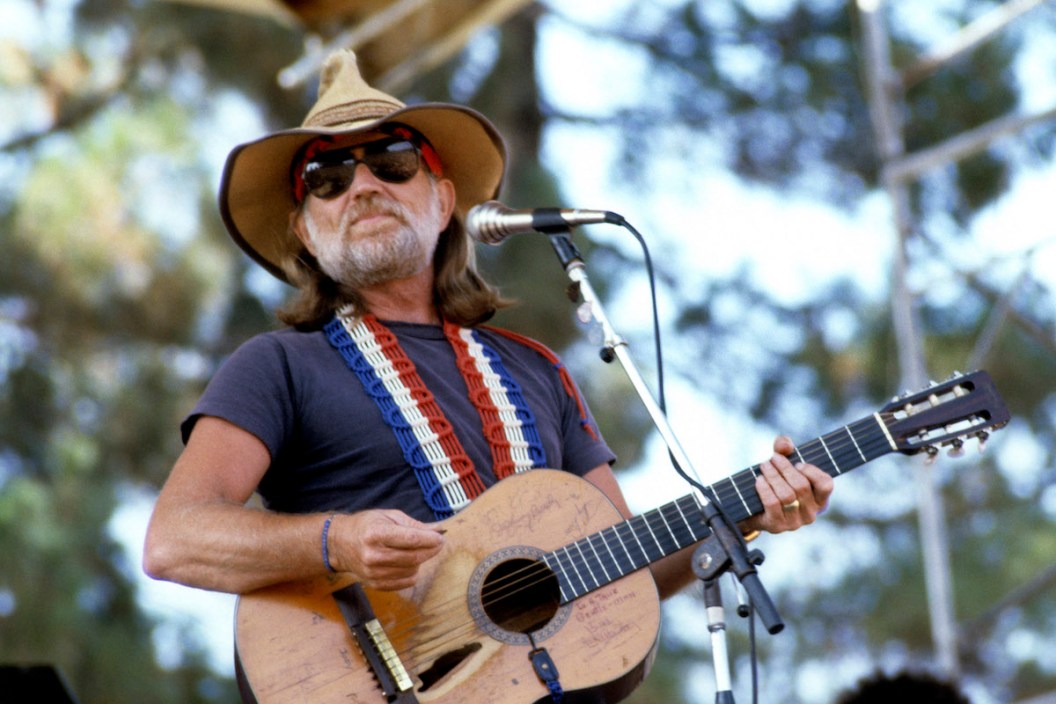 SAN JOSE, CA-JANUARY 1: Willie Nelson performing at Spartan Stadium in San Jose, California in 1982.