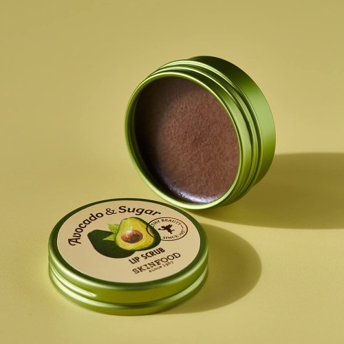 SKINFOOD Avocado Rich Lip Scrub 14g - Removes Dead Skin and Lip Nourishing & Moisturizing and Minerals, Soft Smooth Lips Scrub - Plump Lip Scrub - Dead Skin Lip Scrub for Smooth and Plump Lips