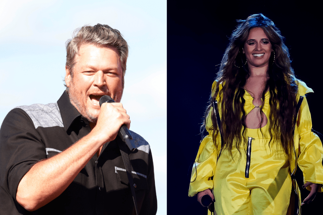 Singer Blake Shelton performs a concert after the Hy-Vee Salute To Farmers 300 on July 24, 2022, at Iowa Speedway in Newton, Iowa./ Camila Cabello performs at the Mundo Stage during the Rock in Rio Festival at Cidade do Rock on September 10, 2022 in Rio de Janeiro, Brazil. The famous festival Rock in Rio
