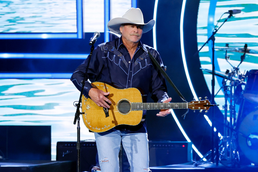 In this photo released on October 14, 2022, Alan Jackson performs onstage during the 2022 CMT Artists of the Year at Schermerhorn Symphony Center on October 12, 2022 in Nashville, Tennessee.