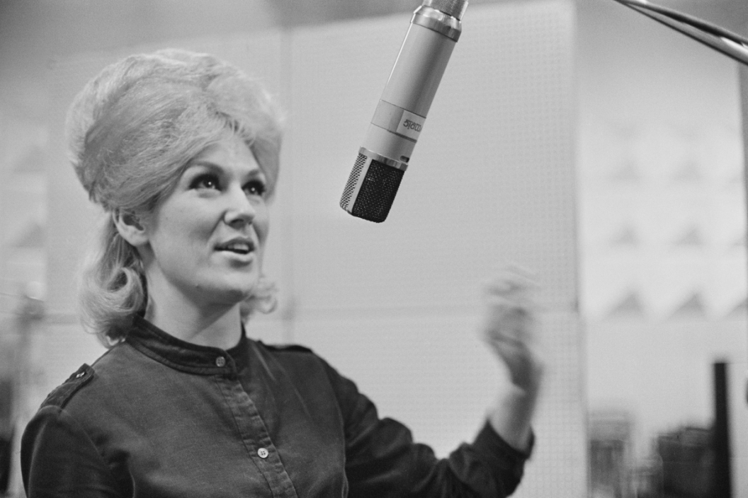 English singer and record producer Dusty Springfield (1939 - 1999) recording her first solo single 'I Only Want to Be with You' at Olympic Studios, London, UK, 22nd October 1963