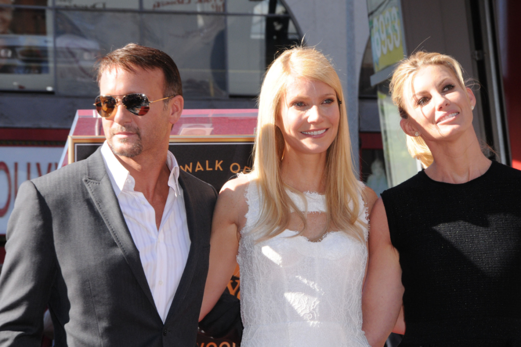 Tim McGraw, Gwyneth Paltrow and Faith Hill attend the ceremony honoring actress Gwyneth Paltrow with a star on The Hollywood Walk of Fame held on December 13, 2010 in Hollywood, California
