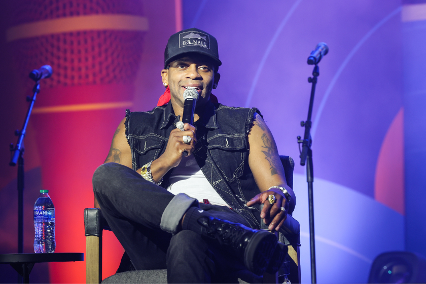 Singer Jimmie Allen speaks during CMA Fest 2022 at CMA Close Up Stage in Music City Center on June 09, 2022 in Nashville, Tennessee