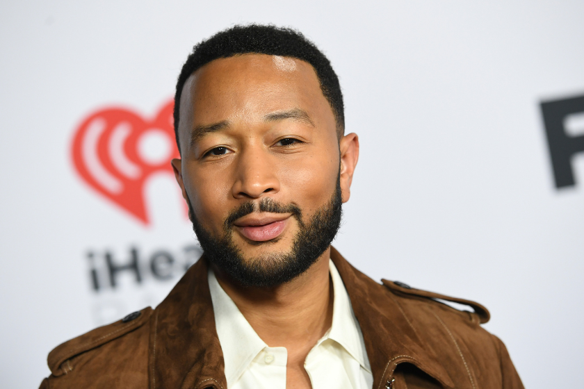 John Legend attends the 2022 iHeartRadio Music Awards at The Shrine Auditorium in Los Angeles, California on March 22, 2022. Broadcasted live on FOX
