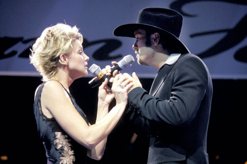 Faith Hill & Tim McGraw during Andre Agassi Grand Slam For Children 1996 in Las Vegas, Nevada, United States.