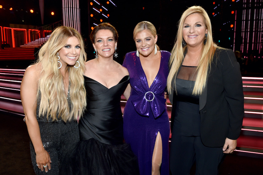 Lindsay Ell, Martina McBride, Lauren Alaina, and Trisha Yearwood attend the 52nd annual CMA Awards at the Bridgestone Arena on November 14, 2018 in Nashville, Tennessee.