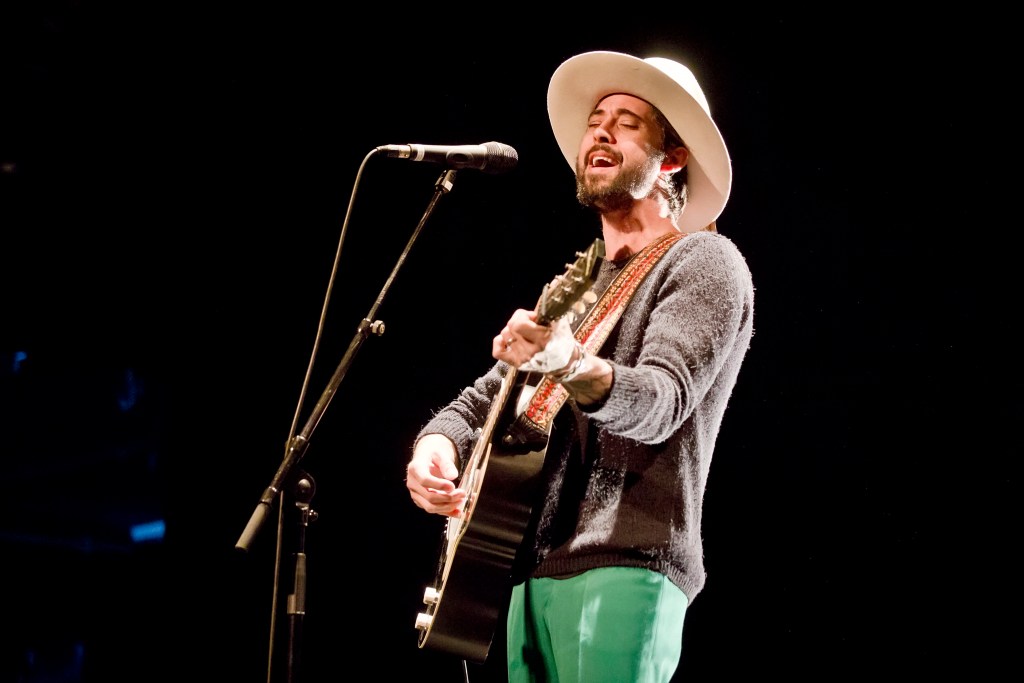 American singer Ryan Bingham performs live during a concert at the Heimathafen Neukoelln on April 29, 2019 in Berlin, Germany. 