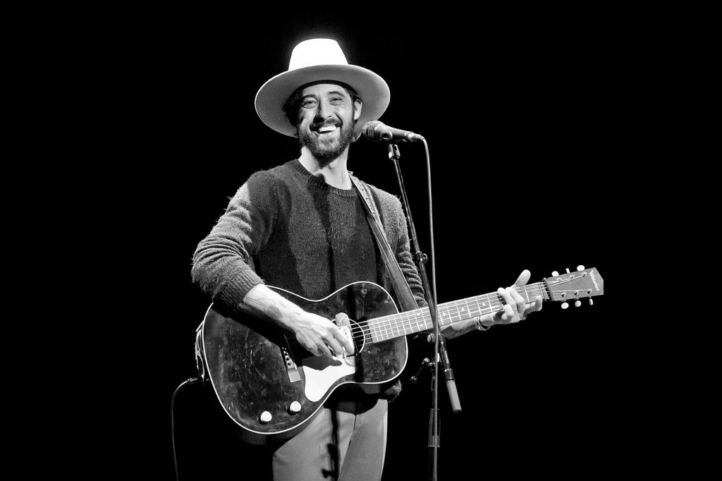 American singer Ryan Bingham performs live during a concert at the Heimathafen Neukoelln on April 29, 2019 in Berlin, Germany.