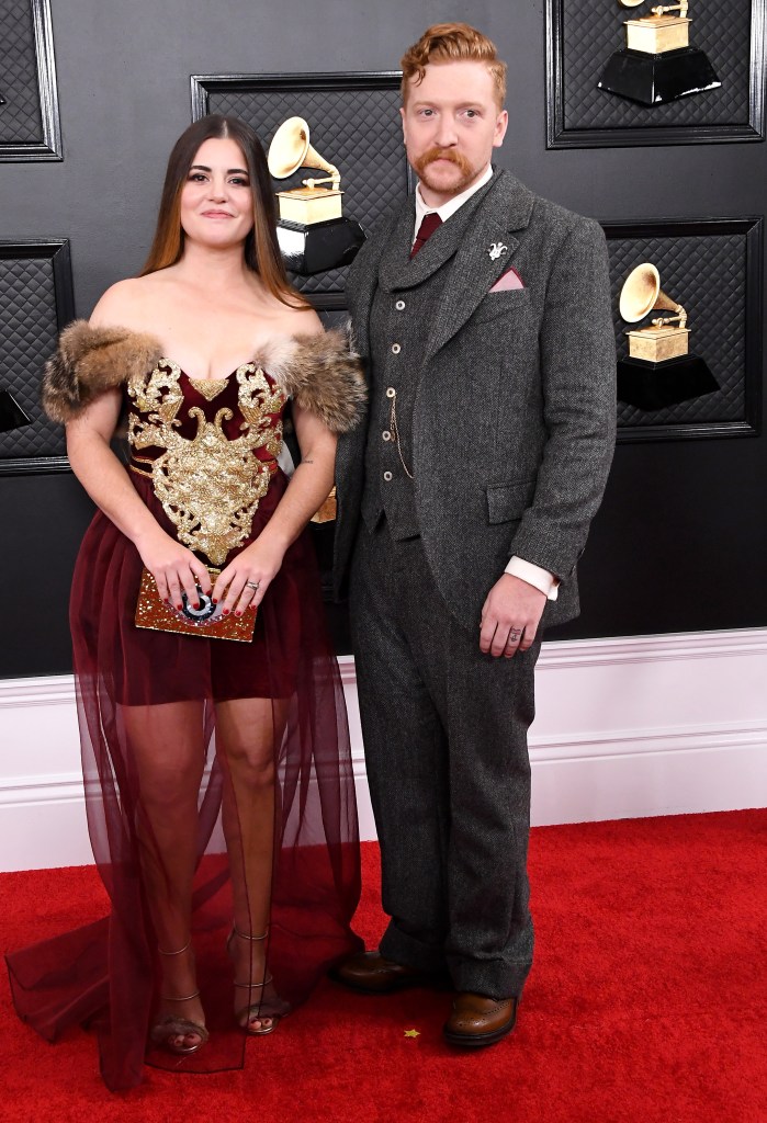 LOS ANGELES, CALIFORNIA - JANUARY 26: (L-R) Senora May and Tyler Childers attend the 62nd Annual GRAMMY Awards at Staples Center on January 26, 2020 in Los Angeles, California