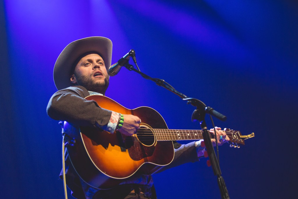 AUSTIN, TEXAS - DECEMBER 29: Singer-songwriter Charley Crockett performs in concert at ACL Live on December 29, 2021 in Austin, Texas. 
