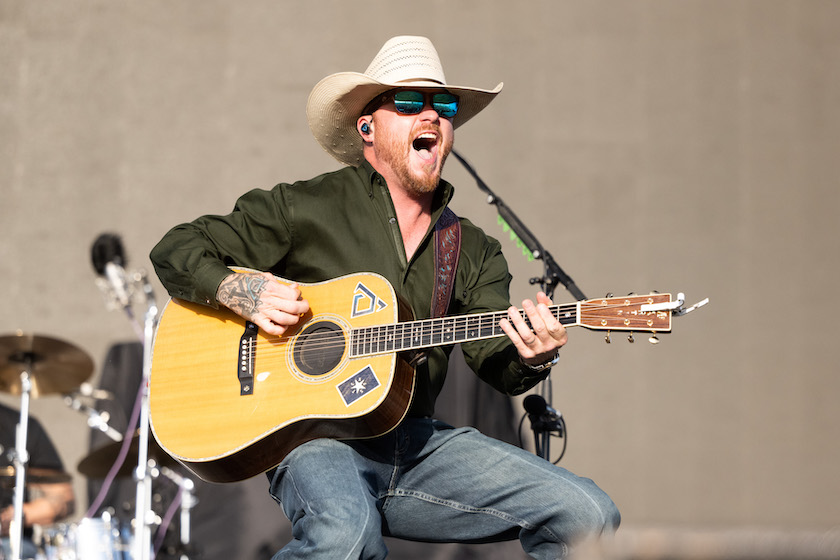 INDIO, CALIFORNIA - MAY 01: Singer Cody Johnson performs onstage during Day 3 of the 2022 Stagecoach Festival on May 01, 2022 in Indio, California.