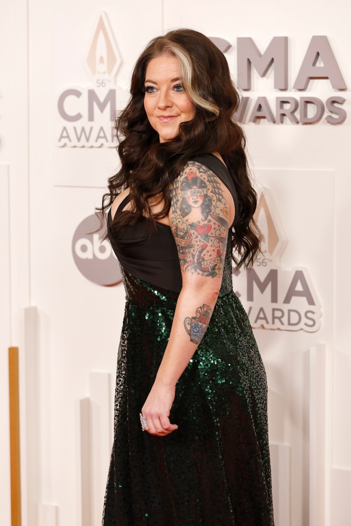 Ashley McBryde attends The 56th Annual CMA Awards at Bridgestone Arena on November 09, 2022 in Nashville, Tennessee.