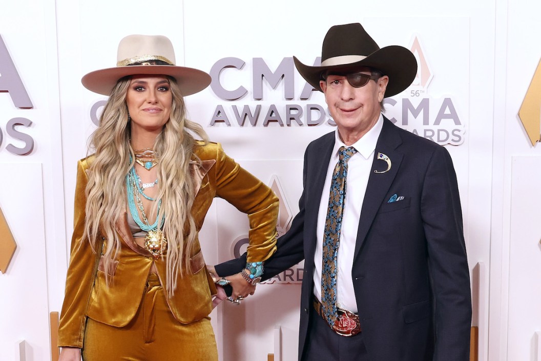 NASHVILLE, TENNESSEE - NOVEMBER 09: Lainey Wilson and Brian Wilson attend the 56th Annual CMA Awards at Bridgestone Arena on November 09, 2022 in Nashville, Tennessee.
