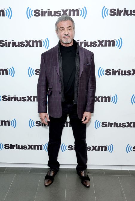 NEW YORK, NEW YORK - NOVEMBER 11: Sylvester Stallone poses during an interview at SiriusXM at SiriusXM Studios on November 11, 2022 in New York City. (Photo by Jamie McCarthy/Getty Images)