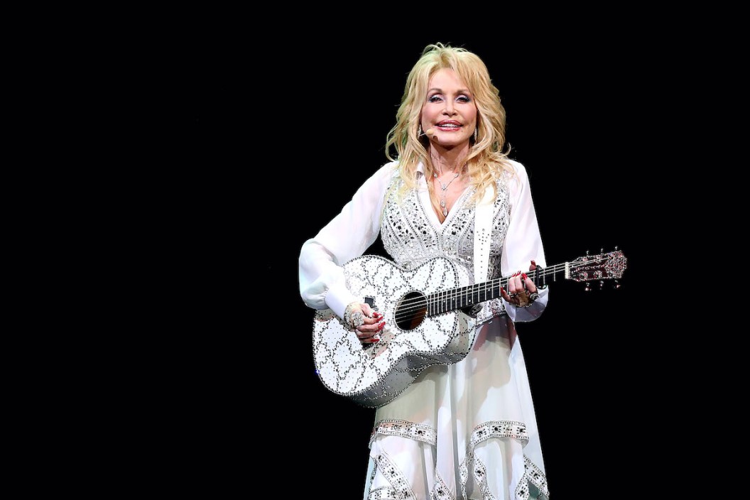 Dolly Parton performs on stage at Rod Laver Arena on February 11, 2014 in Melbourne, Australia.