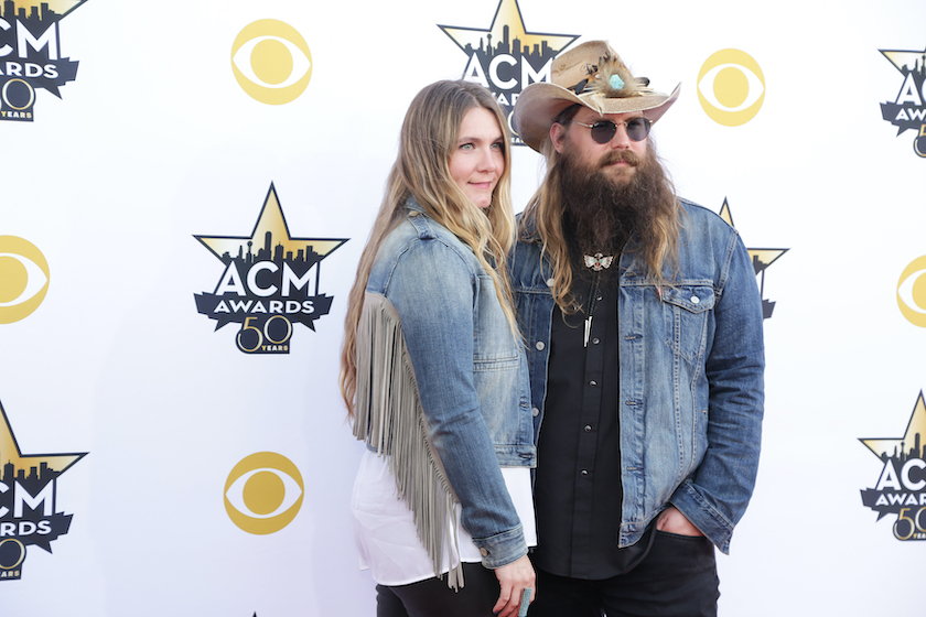 ARLINGTON, TX - APRIL 19: Morgane Stapleton (L) and musician Chris Stapleton attend the 50th Academy Of Country Music Awards at AT&T Stadium on April 19, 2015 in Arlington, Texas. 
