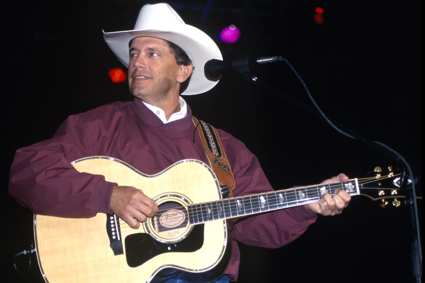 OAKLAND, CA - APRIL 26: George Strait performs during the George Strait Music Festival at Oakland Coliseum on April 26, 1998 in Oakland, California.