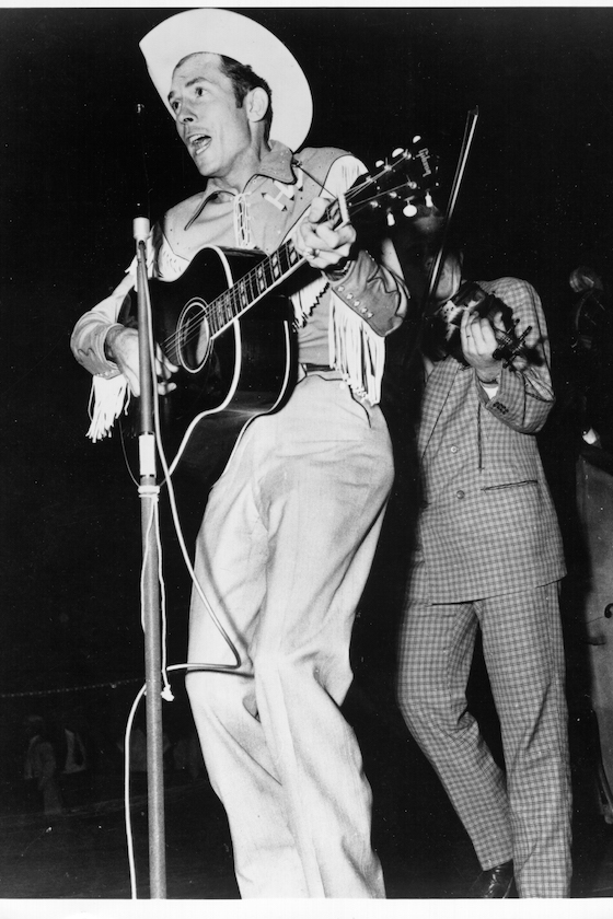 COLUMBUS, OH - SEPTEMBER 1951: Country singer Hank Williams performs at the Hadacol Caravan Show in September 1951 in Columbus, Ohio. 
