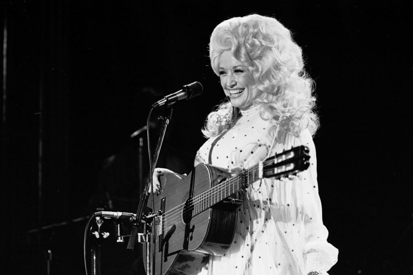 Dolly Parton performs in the 1970s
