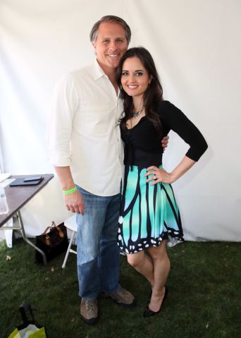 LOS ANGELES, CA - APRIL 21: Actress/author Danica McKellar (R) and husband Scott Sveslosky attend the 23rd LA Times Festival of Books at USC on April 21, 2018 in Los Angeles, California. (Photo by David Livingston/Getty Images)