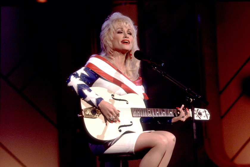 Dolly Parton on the set of the Oprah Winfrey Show in Chicago, Il, May 15, 1991.