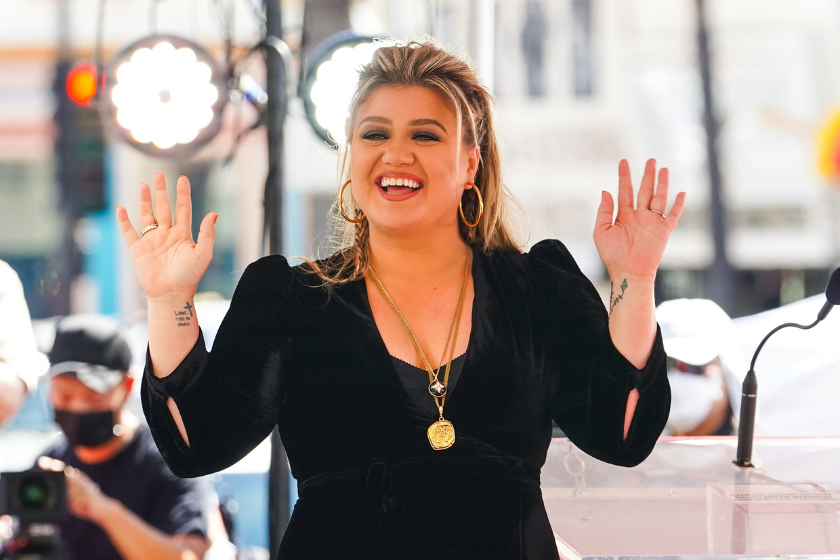 Kelly Clarkson is seen during the Star Ceremony for Kelly Clarkson on the Hollywood Walk of Fame on September 19, 2022 in Los Angeles, California