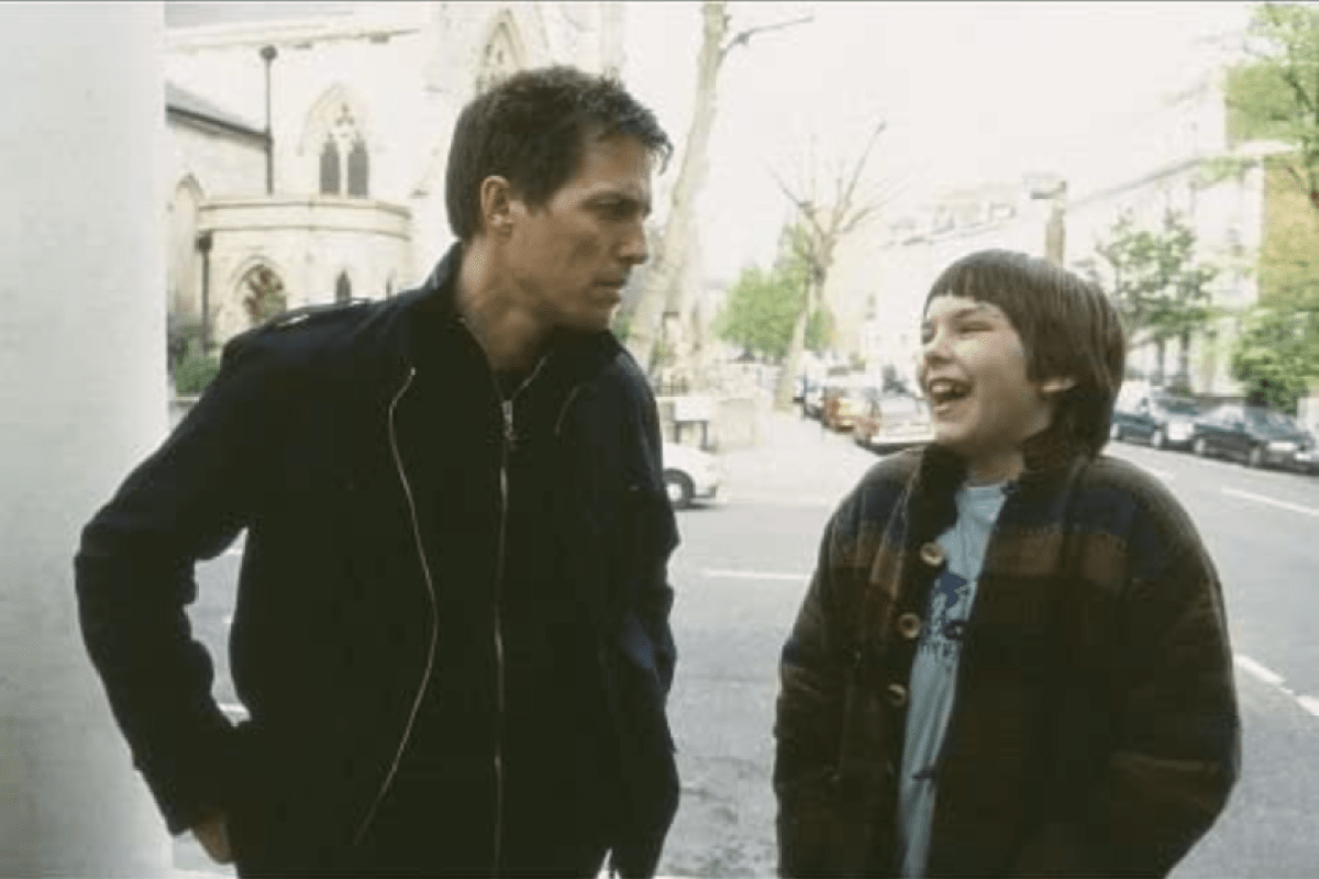 Hugh Grant and Nicholas Hoult in About a Boy (2002)