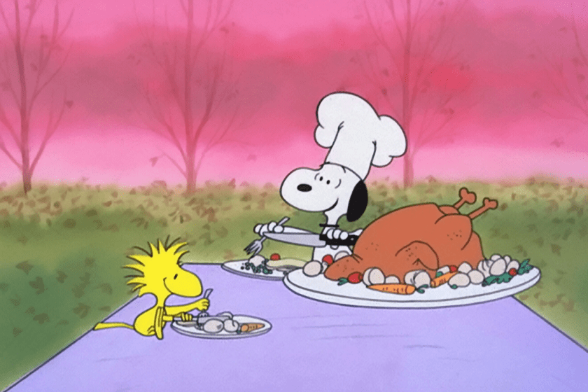 Snoopy and Woodstock in 'A Charlie Brown Thanksgiving'