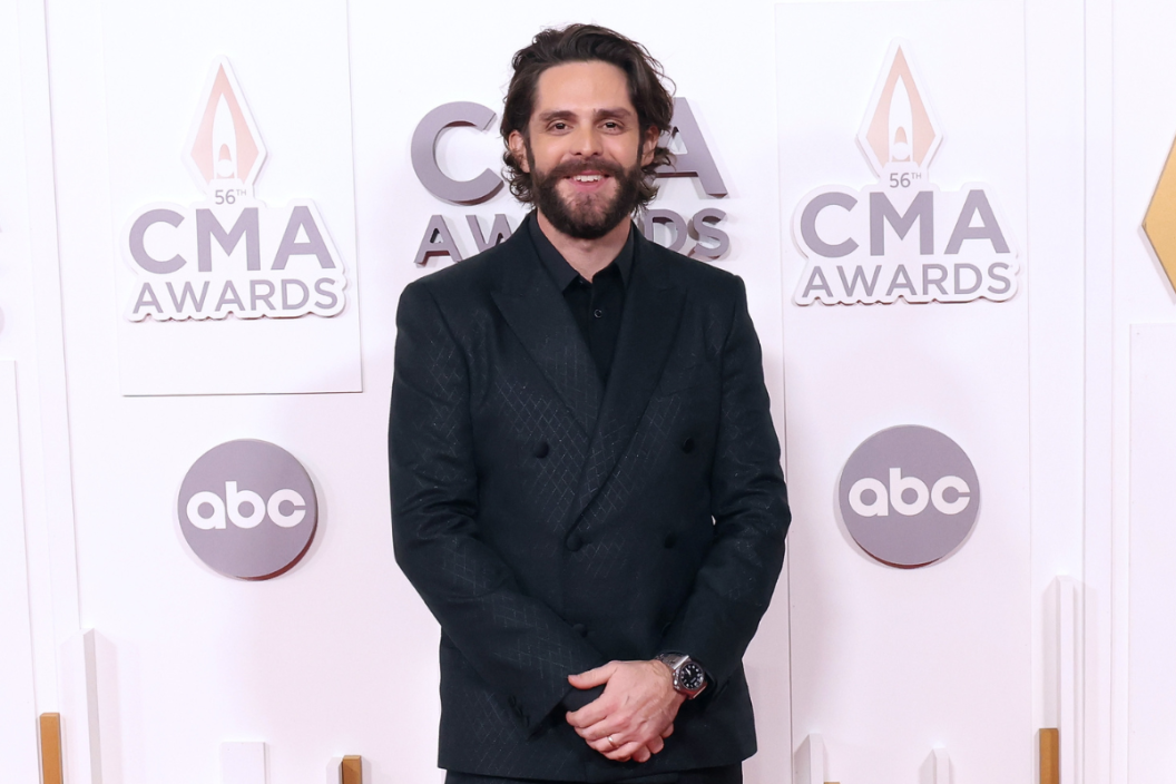 NASHVILLE, TENNESSEE - NOVEMBER 09: Thomas Rhett attends the 56th Annual CMA Awards at Bridgestone Arena on November 09, 2022 in Nashville, Tennessee. (Photo by Taylor Hill/FilmMagic)