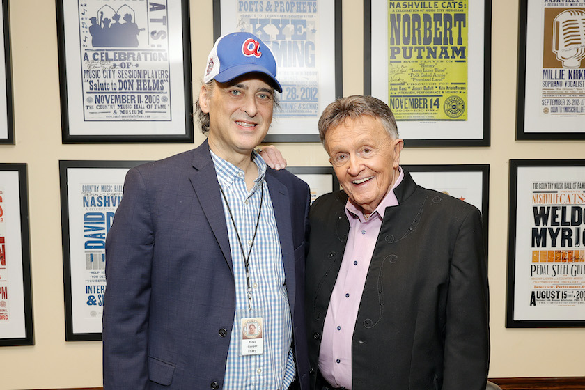 NASHVILLE, TENNESSEE - DECEMBER 04: Peter Cooper and Bill Anderson attend the Country Music Hall of Fame and Museum on December 04, 2021 in Nashville, Tennessee.