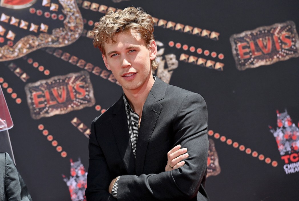 HOLLYWOOD, CALIFORNIA - JUNE 21: Austin Butler attends the Handprint Ceremony honoring Three Generations of Presley's at TCL Chinese Theatre on June 21, 2022 in Hollywood, California.