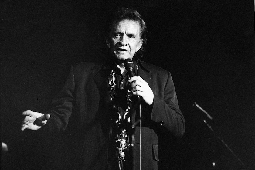 (GERMANY OUT) *26.02.1932-12.09.2003+Musiker, Countrys&auml;nger; USAbei einem Auftritt- 1994