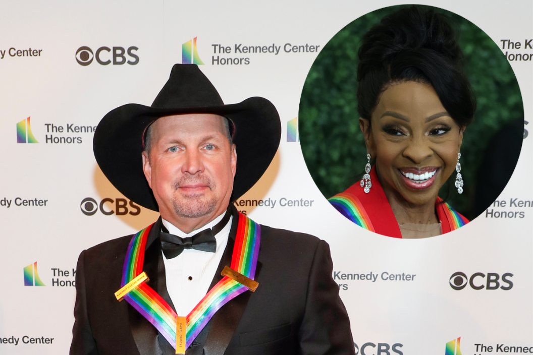 WASHINGTON, DC - MAY 21: Garth Brooks attends the 43rd Annual Kennedy Center Honors at The Kennedy Center on May 21, 2021 in Washington, DC and WASHINGTON, DC - DECEMBER 04: Singer Gladys Knight, one of the 2022 Kennedy Center honorees, attends a reception at the White House on December 04, 2022 in Washington, DC. This year's honorees include actor and filmmaker George Clooney; singer-songwriter Amy Grant; singer Gladys Knight; composer Tania León; and Irish rock band U2, comprised of band members Bono, The Edge, Adam Clayton, and Larry Mullen Jr.