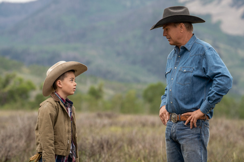 Tate and John Dutton in a scene from 'Yellowstone'
