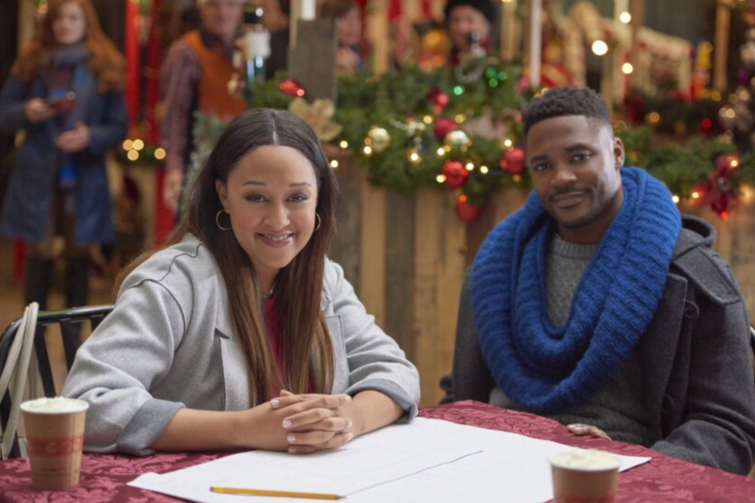 Tia Mowry-Hardrict and Duane Henry in 'A Gingerbread Romance'