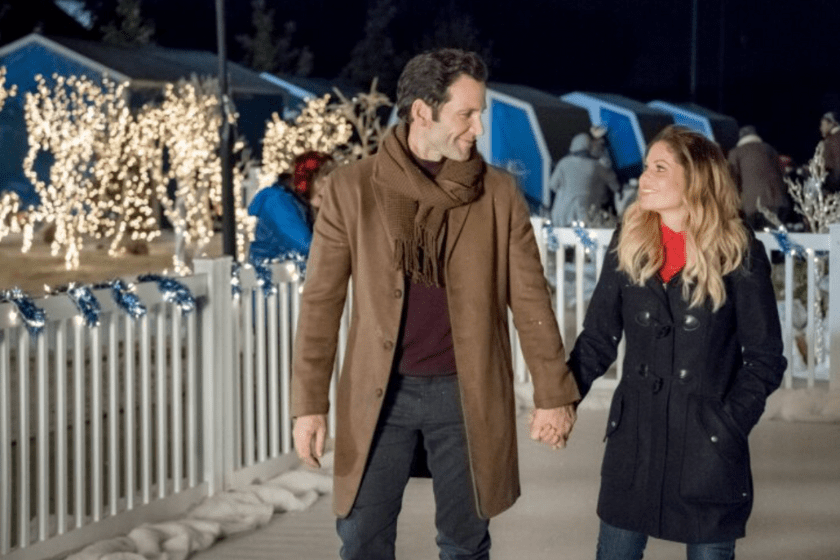 Candace Cameron Bure and Eion Bailey in 'Switched for Christmas'