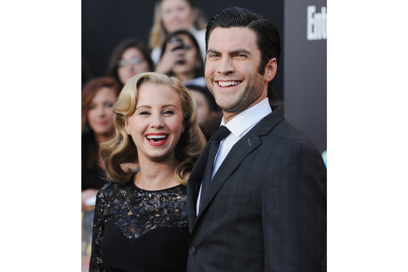 Actor Wes Bentley and wife Jacqui Bentley arrive at the Los Angeles Premiere "The Hunger Games" at Nokia Theatre L.A. Live on March 12, 2012 in Los Angeles, California
