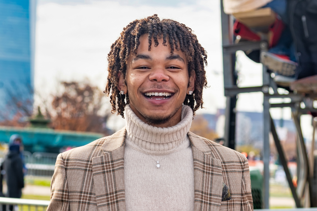 PHILADELPHIA, PENNSYLVANIA - NOVEMBER 25: Singer Cam Anthony is seen arriving to the 102nd 6abc Dunkin' Donuts Thanksgiving Day Parade on November 25, 2021 in Philadelphia, Pennsylvania. (Photo by Gilbert Carrasquillo/GC Images)