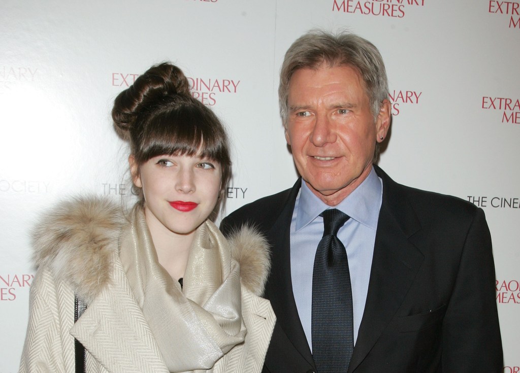 NEW YORK - JANUARY 21: Georgia Ford and actor Harrison Ford attend the Cinema Society with John & Aileen Crowley screening of "Extraordinary Measures" at the School of Visual Arts Theater on January 21, 2010 in New York City. 
