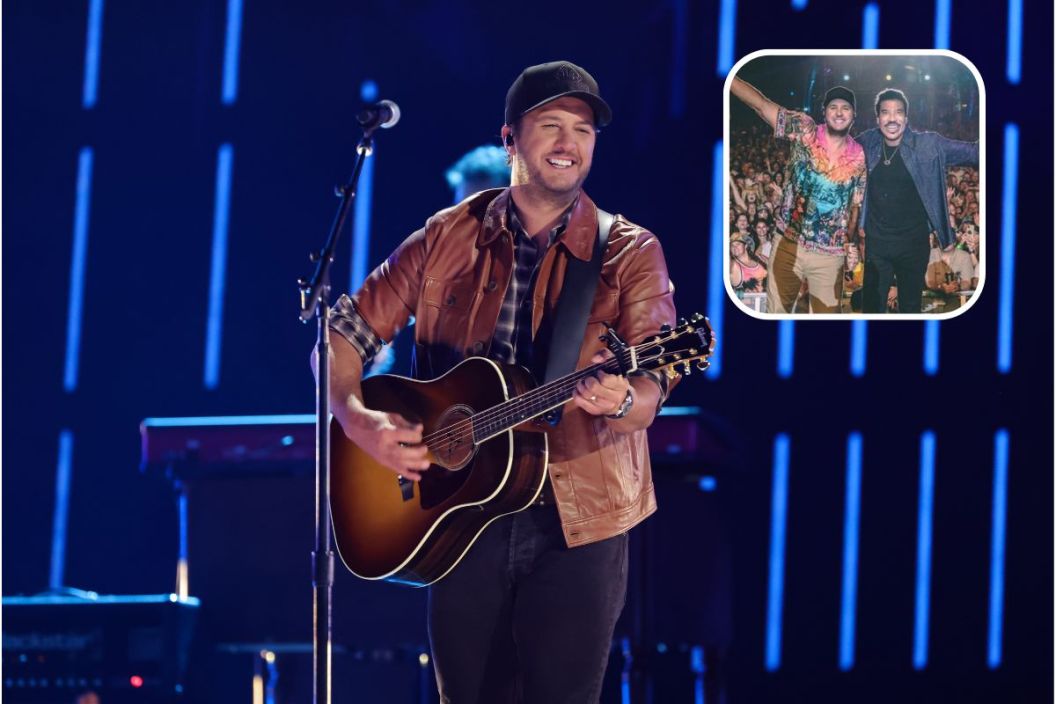 Luke Bryan performs on stage/ Luke Bryan and Lionel Richie share the stage in Mexico