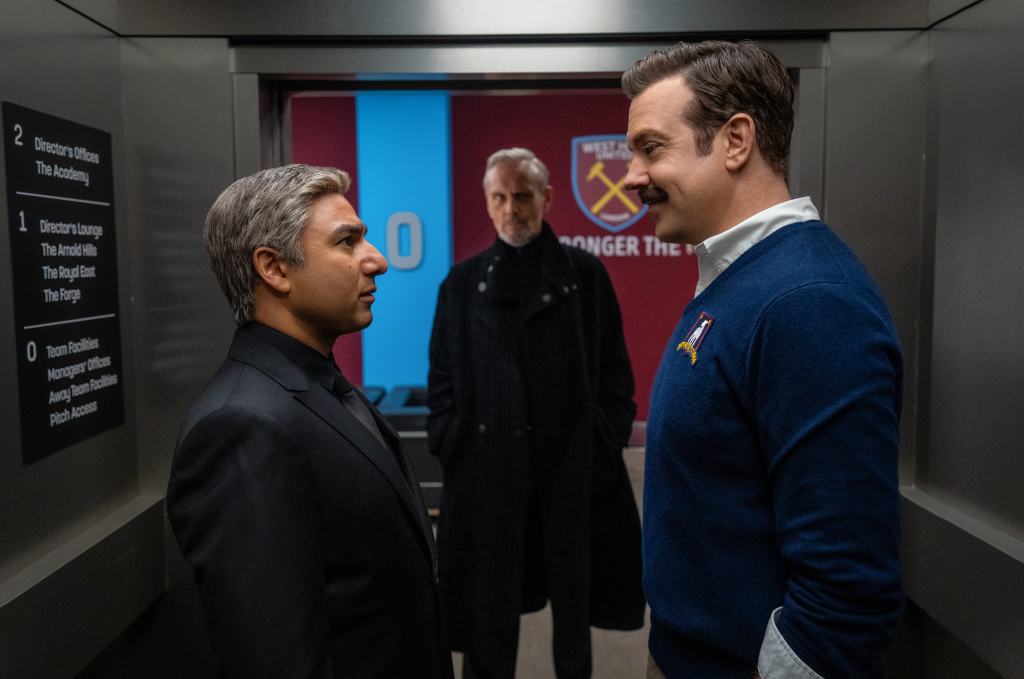 Nick Mohammed and Jason Sudeikis in "Ted Lasso"