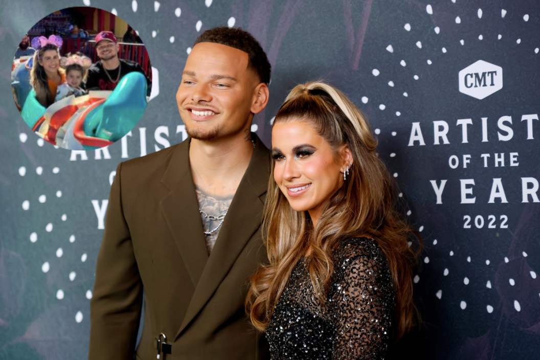 Screengrab from the Brown family's 2023 Disney World trip and NASHVILLE, TENNESSEE - OCTOBER 12: Kane Brown and Katelyn Jae Brown attend the 2022 CMT Artists Of The Year at Schermerhorn Symphony Center on October 12, 2022 in Nashville, Tennessee.