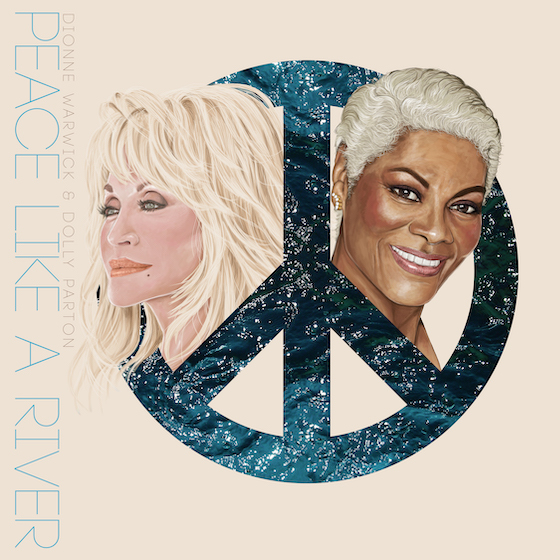 Single artwork for Dolly Parton and Dionne Warwick's "Peace Like a River"