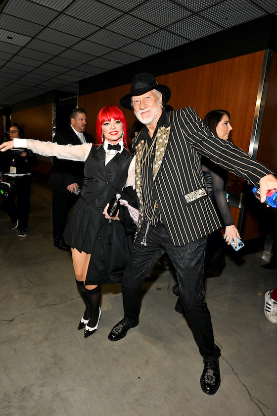 LOS ANGELES, CALIFORNIA - FEBRUARY 05: (L-R) Shania Twain and Mick Fleetwood attend the 65th GRAMMY Awards at Crypto.com Arena on February 05, 2023 in Los Angeles, California. 