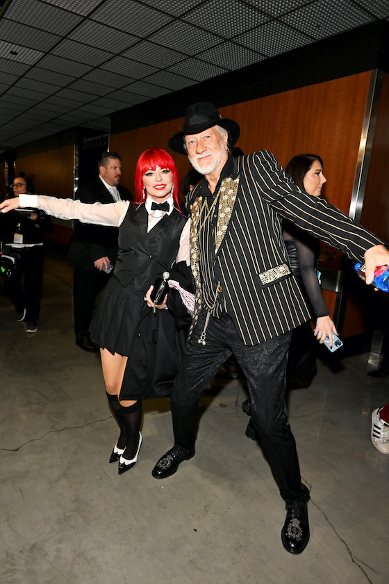 LOS ANGELES, CALIFORNIA - FEBRUARY 05: (L-R) Shania Twain and Mick Fleetwood attend the 65th GRAMMY Awards at Crypto.com Arena on February 05, 2023 in Los Angeles, California.