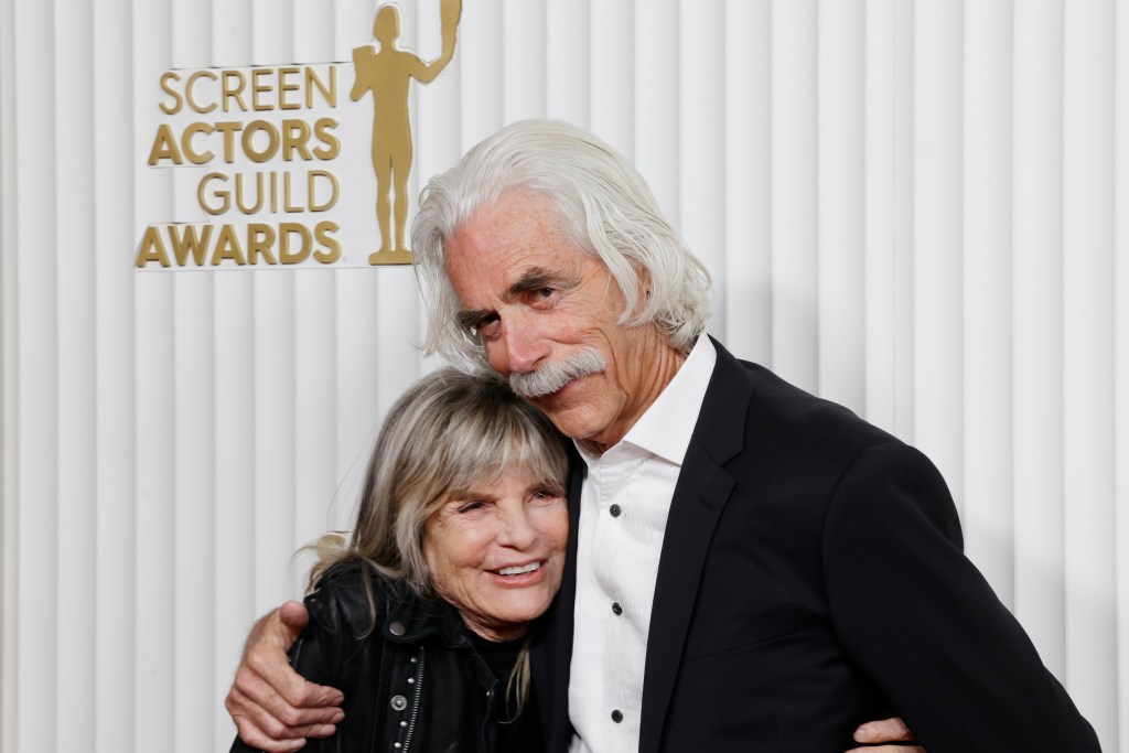 LOS ANGELES, CALIFORNIA - FEBRUARY 26: (L-R) Katharine Ross and Sam Elliott attend the 29th Annual Screen Actors Guild Awards at Fairmont Century Plaza on February 26, 2023 in Los Angeles, California. (